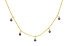 Drizzle Bead Necklace With Black Diamonds - Kelly Wade Jewelers Store