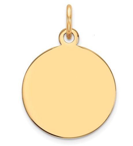 Engravable Disc Charm - Kelly Wade Jewelers Store