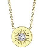 Gold Disc Starburst Necklace - Kelly Wade Jewelers Store