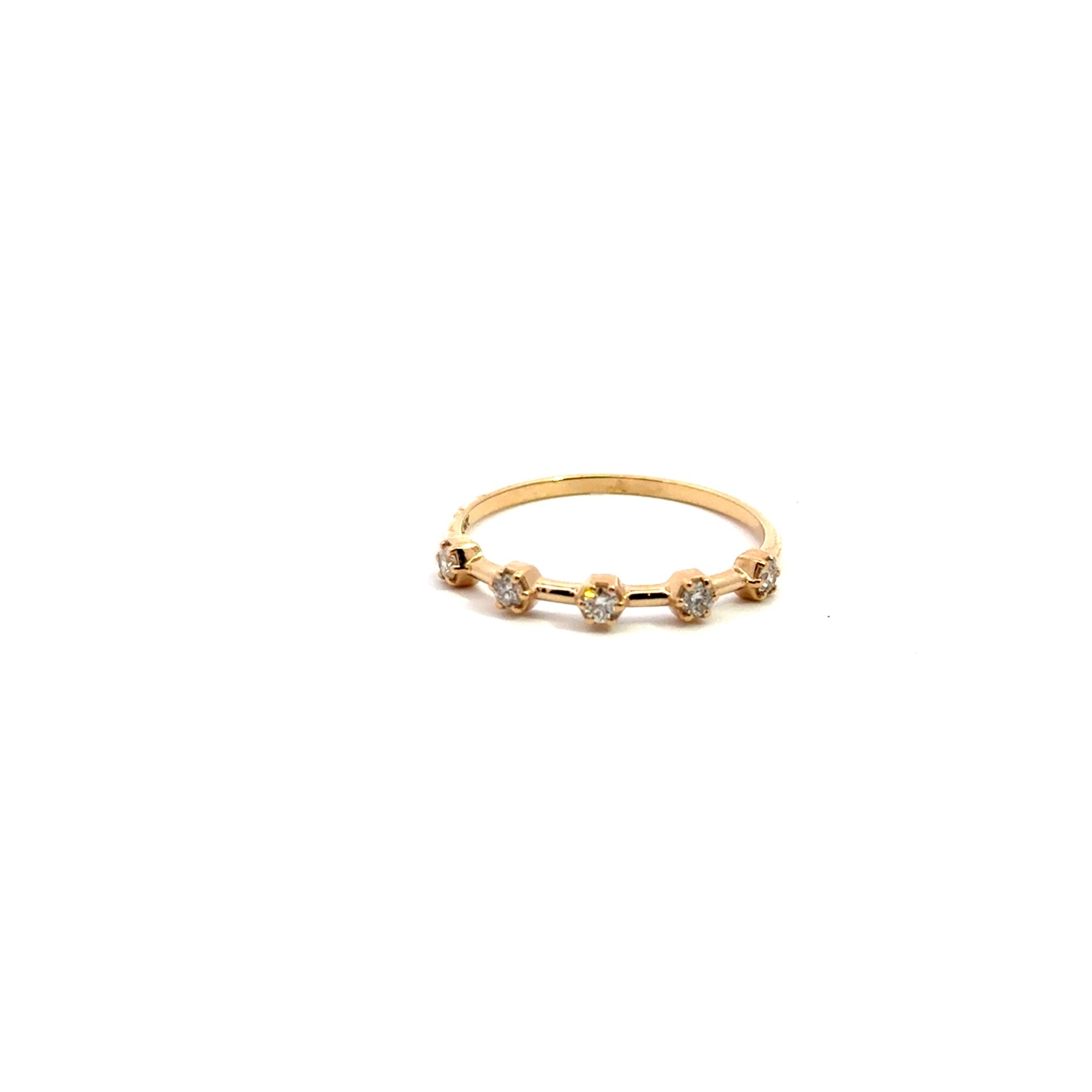 Gold Ring with Diamond Stations - Kelly Wade Jewelers Store