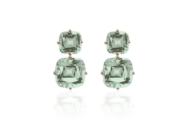 Goshwara Double Drop Prasiolite Earrings - Kelly Wade Jewelers Store