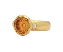 Gurhan 24KY Citrine and Diamond Ring - Kelly Wade Jewelers Store