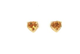 Heart Shaped Citrine Earrings - Kelly Wade Jewelers Store