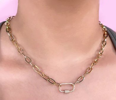 Link Necklace with Carabiner Clasp - Kelly Wade Jewelers Store