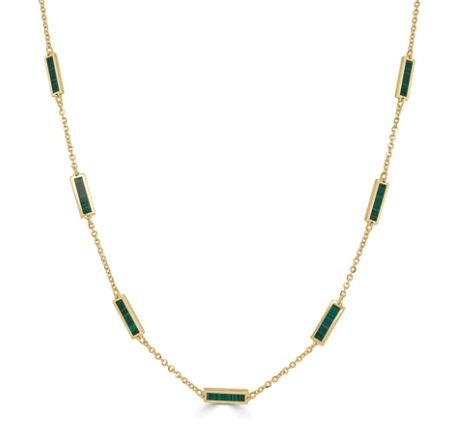 Malachite Bar Station Chain Necklace - Kelly Wade Jewelers Store