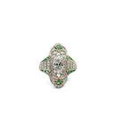 Marquis Diamond & Emerald Ring - Kelly Wade Jewelers Store