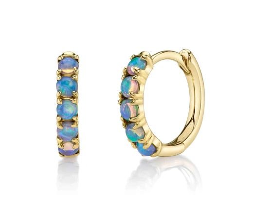 Opal Huggie Earrings - Kelly Wade Jewelers Store