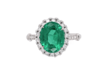 Oval Emerald And Diamond Ring - Kelly Wade Jewelers Store