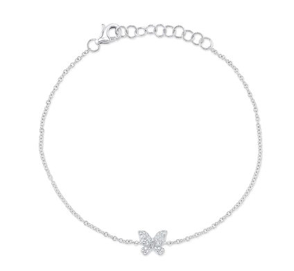 Pave Diamond Butterfly Necklace - Kelly Wade Jewelers Store