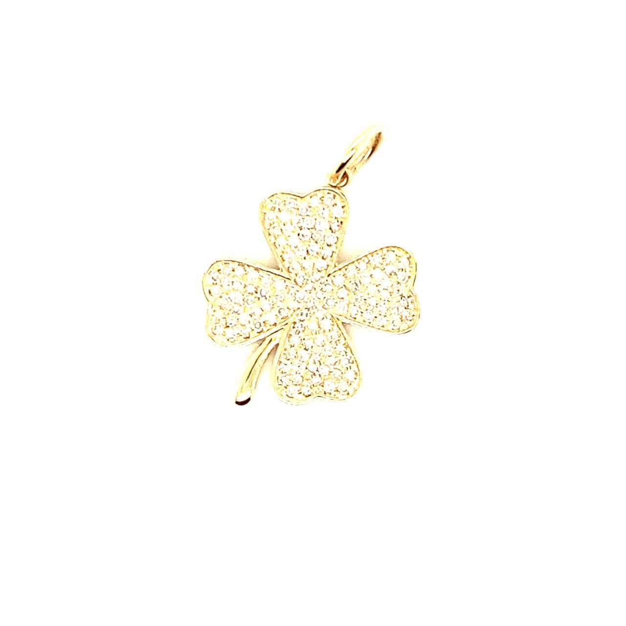 Pave Diamond Clover Charm - Kelly Wade Jewelers Store