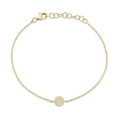 Pave Diamond Disc Chain Bracelet - Kelly Wade Jewelers Store