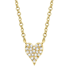 Pave Diamond Heart Necklace - Kelly Wade Jewelers Store