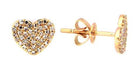 Pave Diamond Heart Stud Earrings - Kelly Wade Jewelers Store