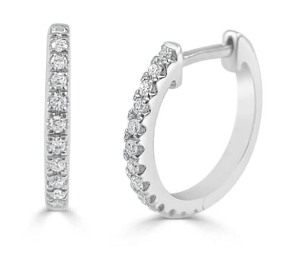 Pave Diamond Huggie Earrings - Kelly Wade Jewelers Store