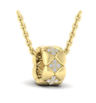 Pave Diamond Kite Shape Rolo On Chain - Kelly Wade Jewelers Store