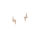 Pave Diamond Lightning Bolt Stud Earrings - Kelly Wade Jewelers Store