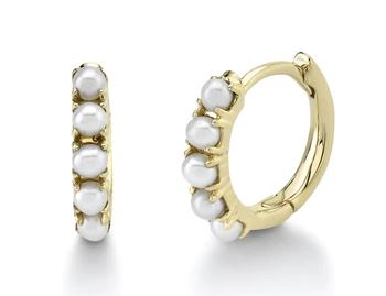 Pearl Huggie Earrings - Kelly Wade Jewelers Store