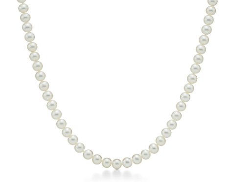 Pearl Necklace With White Gold Clasp - Kelly Wade Jewelers Store