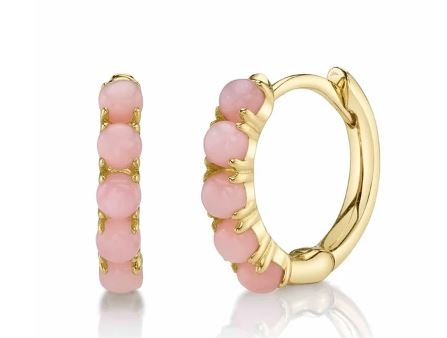 Pink Opal Huggies - Kelly Wade Jewelers Store