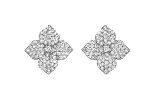 Piranesi Diamond Flower Small Earrings - Kelly Wade Jewelers Store