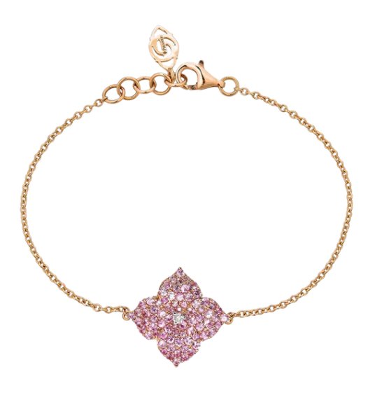 Piranesi Pink Sapphire Flower Bracelet - Kelly Wade Jewelers Store