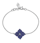 Piranesi White Gold Blue Sapphire Flower Bracelet - Kelly Wade Jewelers Store