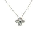 Round Diamond Flower Pendant Necklace - Kelly Wade Jewelers Store