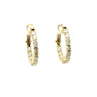 Round Inside Out Diamond Hoop Earrings - Kelly Wade Jewelers Store