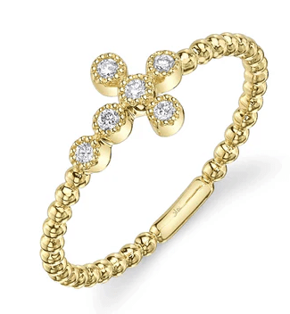 Sideways Diamond Cross Ring - Kelly Wade Jewelers Store