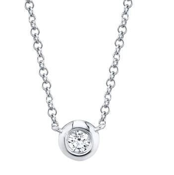 Single Diamond Bezel Necklace - Kelly Wade Jewelers Store