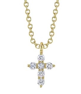 Small Diamond Cross Necklace - Kelly Wade Jewelers Store