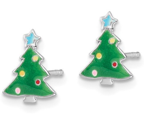 Sterling silver enamel Christm - Kelly Wade Jewelers Store