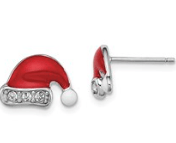 Sterling silver enamel Santa h - Kelly Wade Jewelers Store