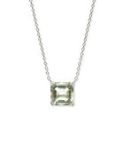 Sterling Silver Green Amethyst Chain Necklace - Kelly Wade Jewelers Store