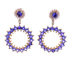 Tanzanite And Diamond Open Circle Drop Earrings - Kelly Wade Jewelers Store