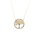 Tree Of Life With Diamond Detail On Chain Necklace - Kelly Wade Jewelers Store