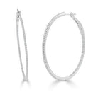 White Gold Inside Out Diamond Hoop Earrings - Kelly Wade Jewelers Store