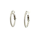 White Gold Inside Out Diamond Hoop Earrings - Kelly Wade Jewelers Store