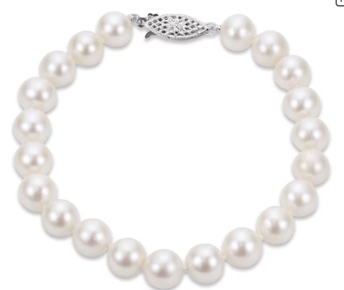 White Gold Pearl Bracelet - Kelly Wade Jewelers Store