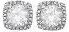 White Sapphire and Diamond Earrings - Kelly Wade Jewelers Store