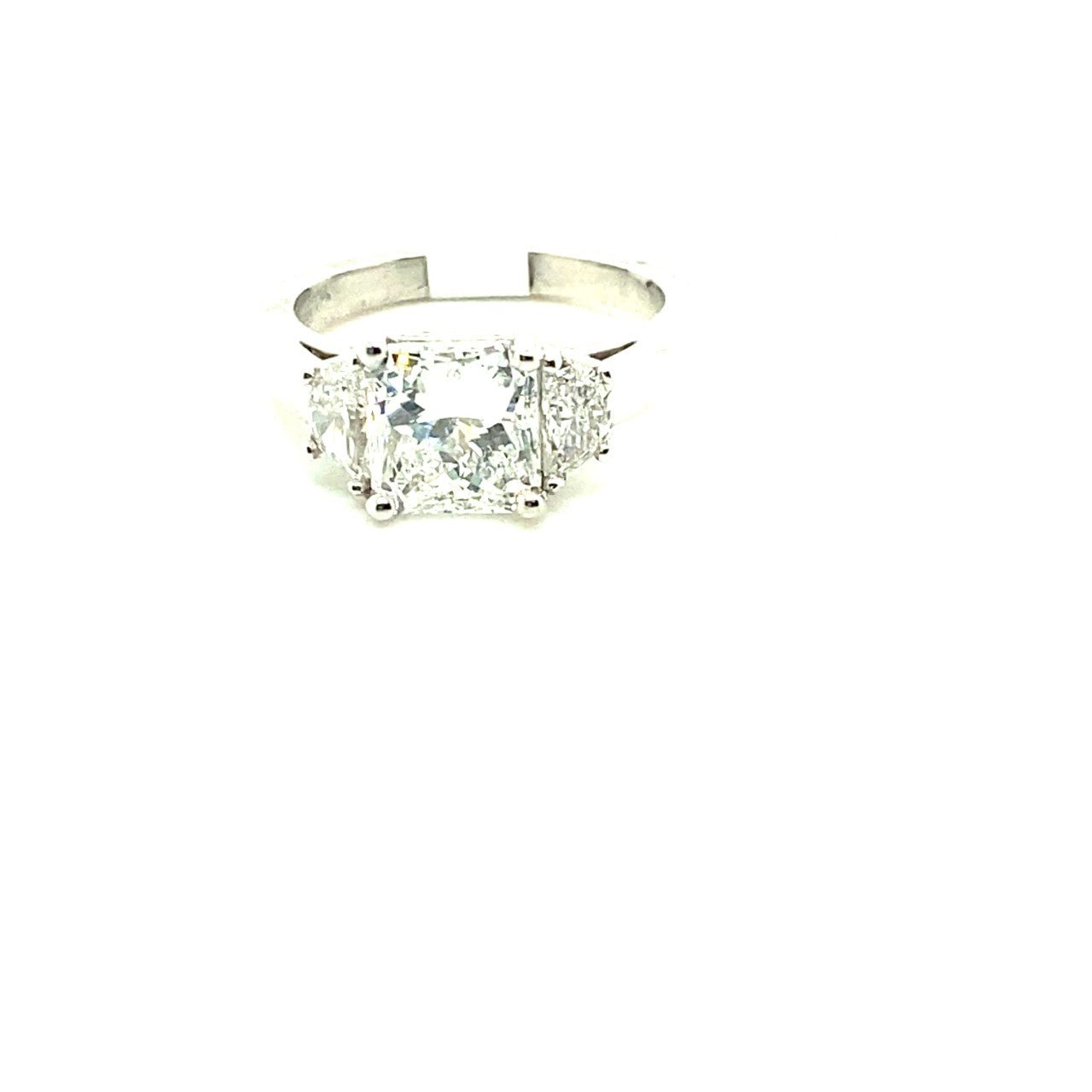 Platinum radiant cut diamond c - Kelly Wade Jewelers Store